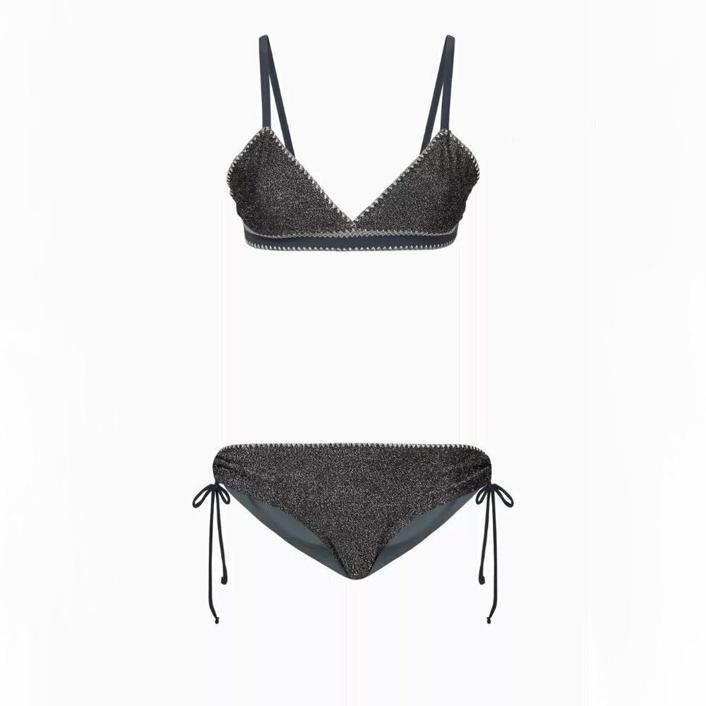 NWT Benedetta skini bikini top & adjustable side tie bottom set, XL